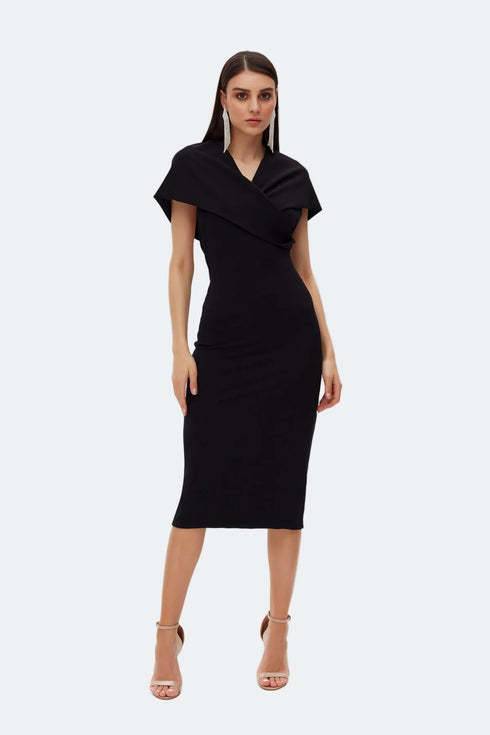 Classy Back Cut Out Midi Dress