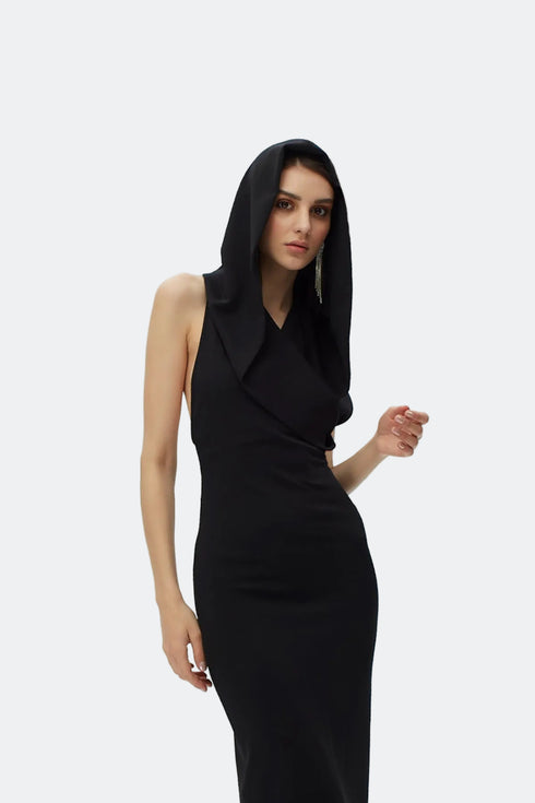 Classy Back Cut Out Midi Dress