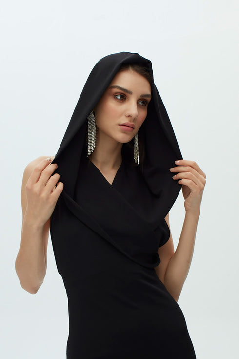 Classy Back Cut Out Midi Dress