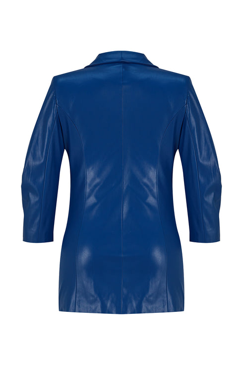 Egyptian blue double- breasted jacket