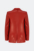 Firebrick vegan leather jacket