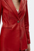 Firebrick vegan leather jacket