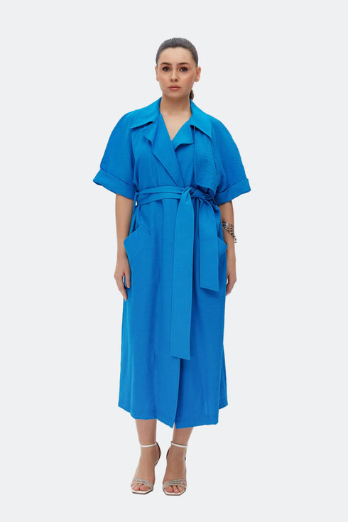 Azure Blue Long Jacket