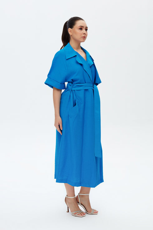 Azure Blue Long Jacket