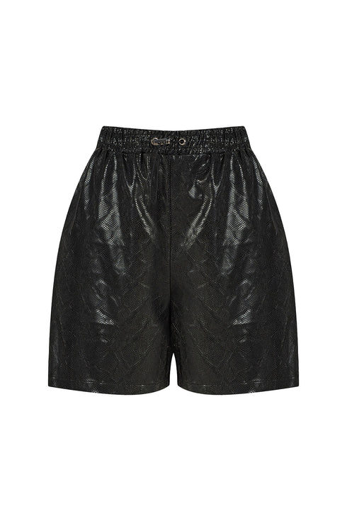 Medusa zipper detailed short