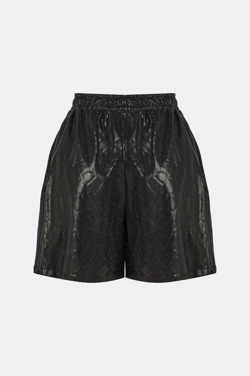 Medusa zipper detailed short