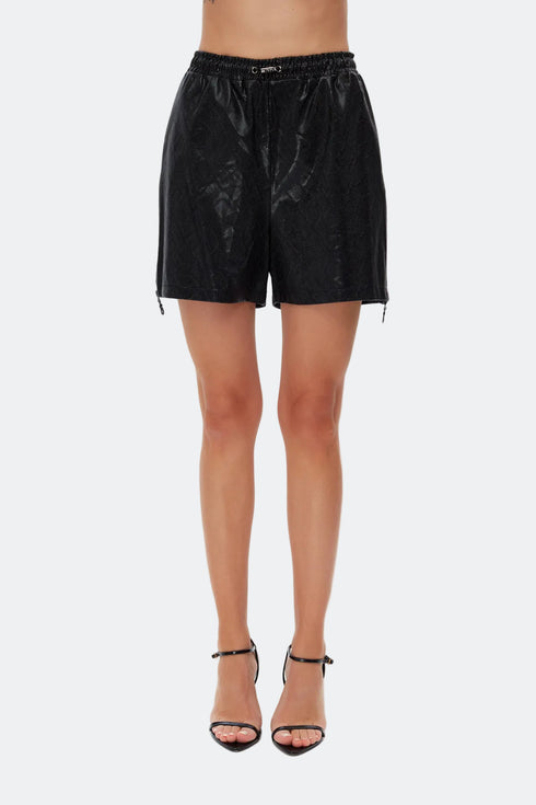 Medusa zipper detailed short