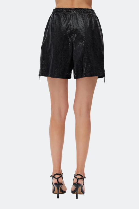 Medusa zipper detailed short