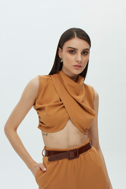 Marigold cross top