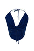 Navy Blue Cowl Neck Top