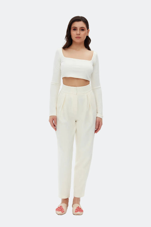Square Collar Crop Top