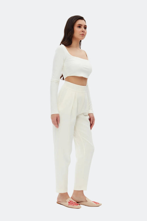 Square Collar Crop Top