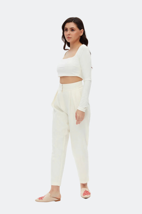 Square Collar Crop Top
