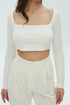 Square Collar Crop Top