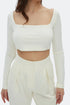 Square Collar Crop Top