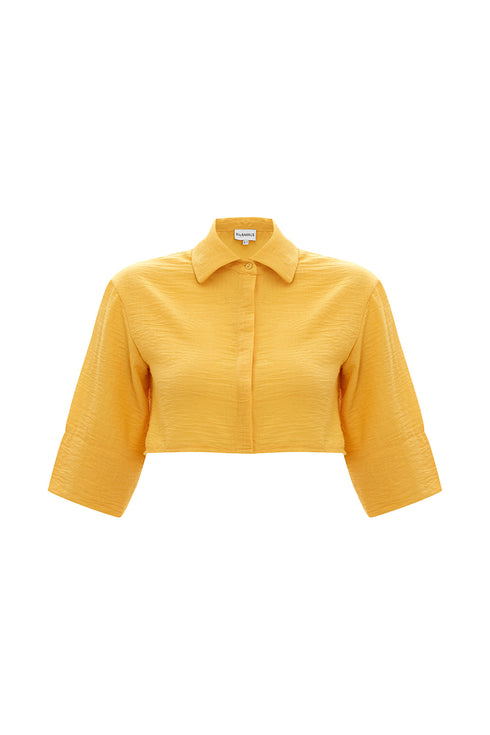 Shell Yellow Crop Shirt
