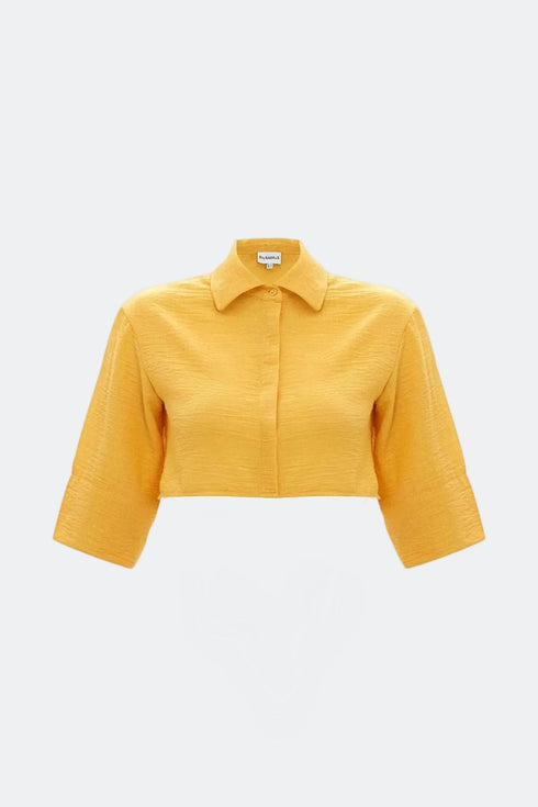 Shell Yellow Crop Shirt
