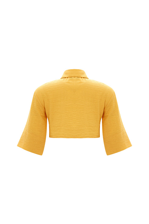 Shell Yellow Crop Shirt