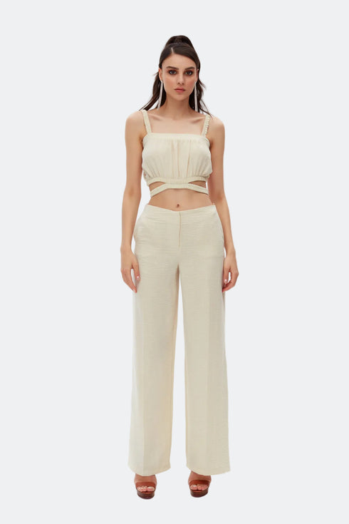 Rice Paper Cut Out Crop Top