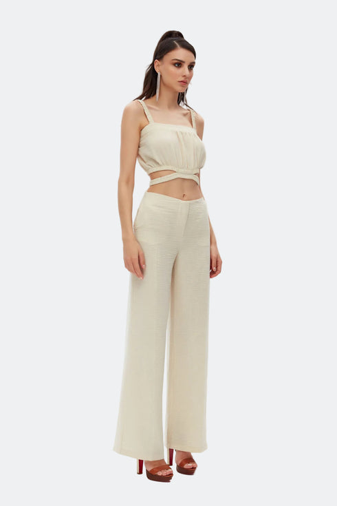 Rice Paper Cut Out Crop Top