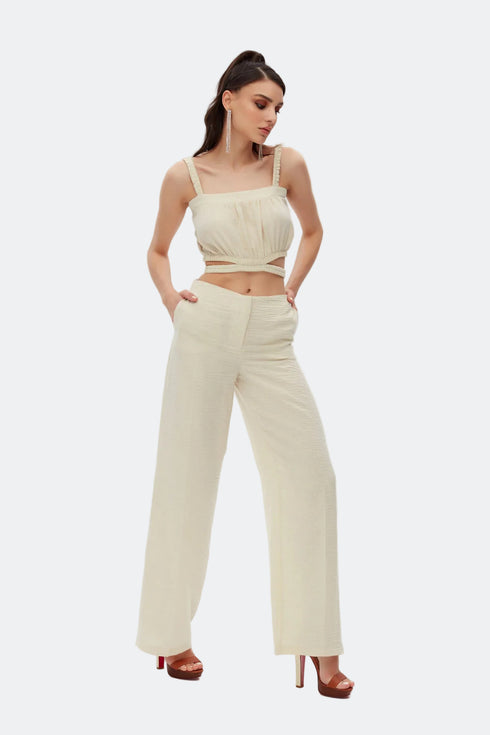 Rice Paper Cut Out Crop Top