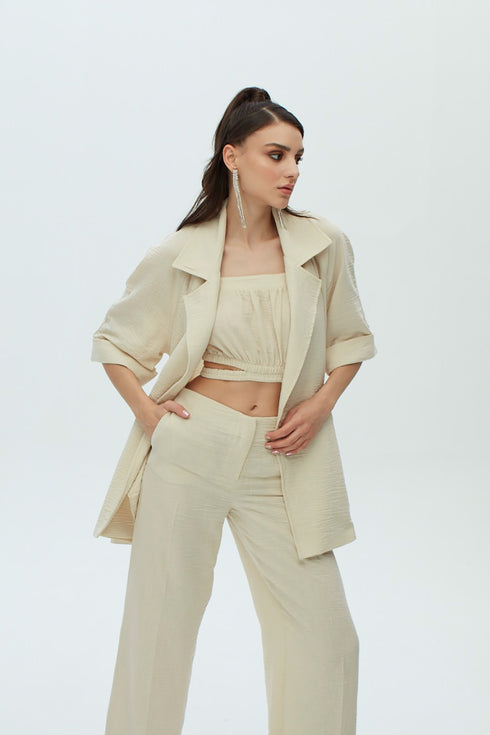 Rice Paper Cut Out Crop Top