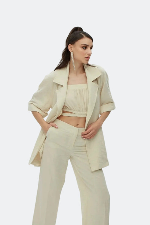Rice Paper Cut Out Crop Top