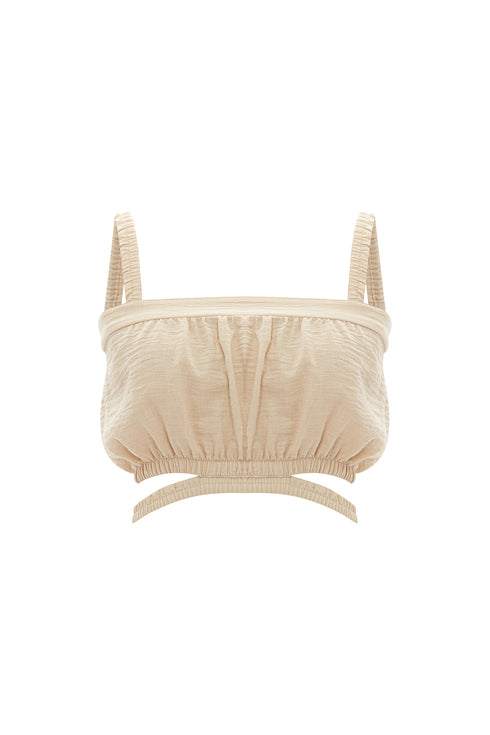 Rice Paper Cut Out Crop Top