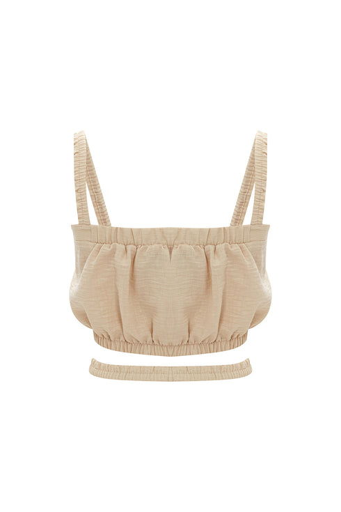 Rice Paper Cut Out Crop Top