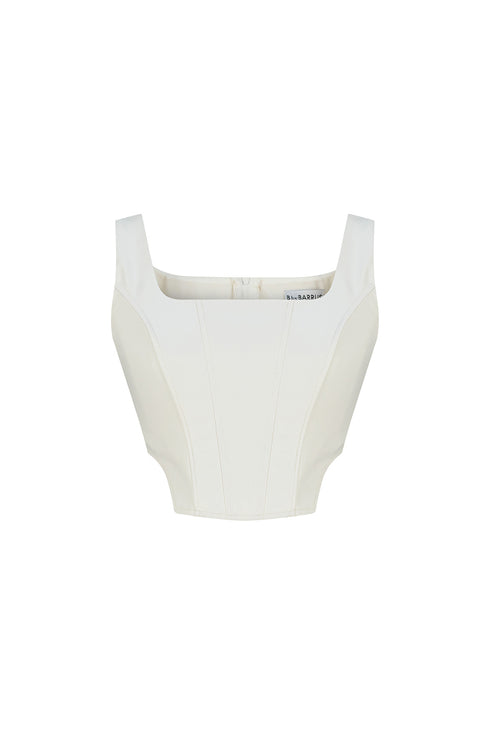 Snowdrop square collar crop top