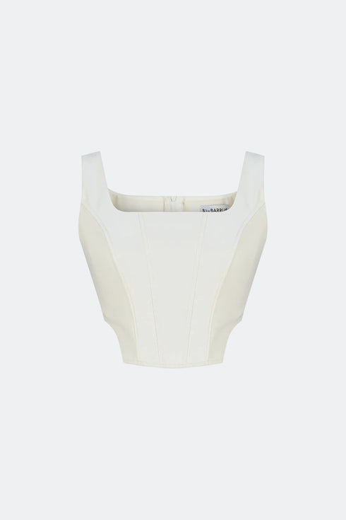 Snowdrop square collar crop top
