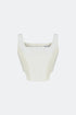 Snowdrop square collar crop top