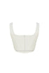 Snowdrop square collar crop top