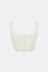 Snowdrop square collar crop top