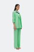 Keely green hıgh waıst wıde leg trousers