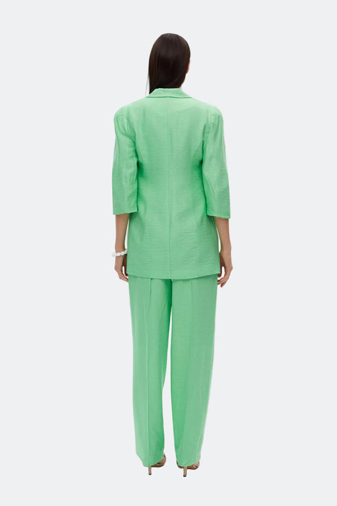 Keely green hıgh waıst wıde leg trousers