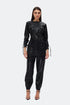 Medusa zipper detailed trousers