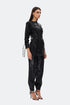 Medusa zipper detailed trousers