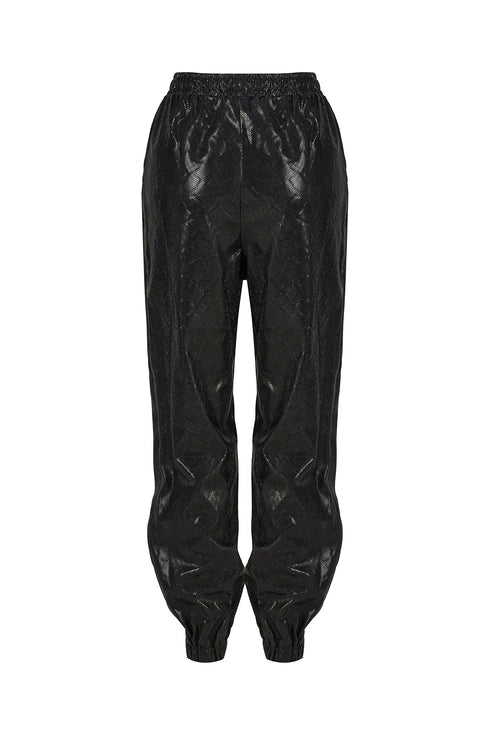 Medusa zipper detailed trousers