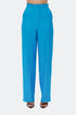 Azure blue high waist wide leg trousers