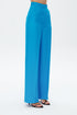 Azure blue high waist wide leg trousers