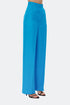 Azure blue high waist wide leg trousers