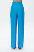Azure blue high waist wide leg trousers