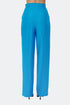 Azure blue high waist wide leg trousers