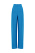 Azure blue high waist wide leg trousers