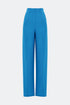 Azure blue high waist wide leg trousers