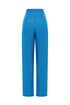 Azure blue high waist wide leg trousers