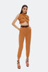 Belt detailed comfort pants