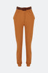 Belt detailed comfort pants