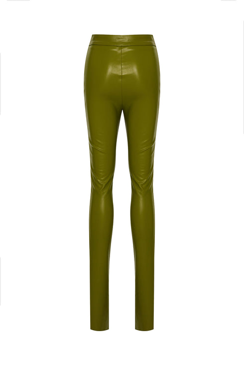 Delhi vegan leather high waist tights